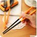 Modu Creative Environmental Portable Folding Outdoor Travel Flatware Fork Spoon Chopsticks Three-piece Set by Box Case (Orange) - B01KG7AAPQ